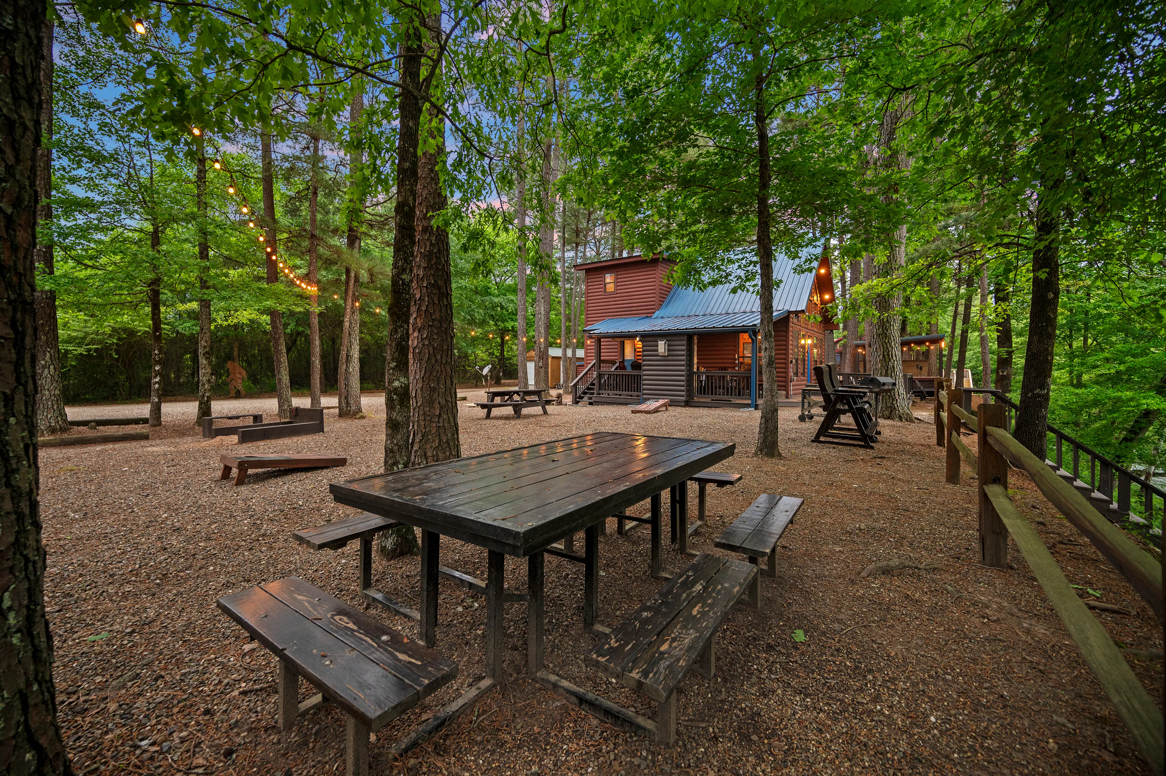 Horseshoes and picnic tables!