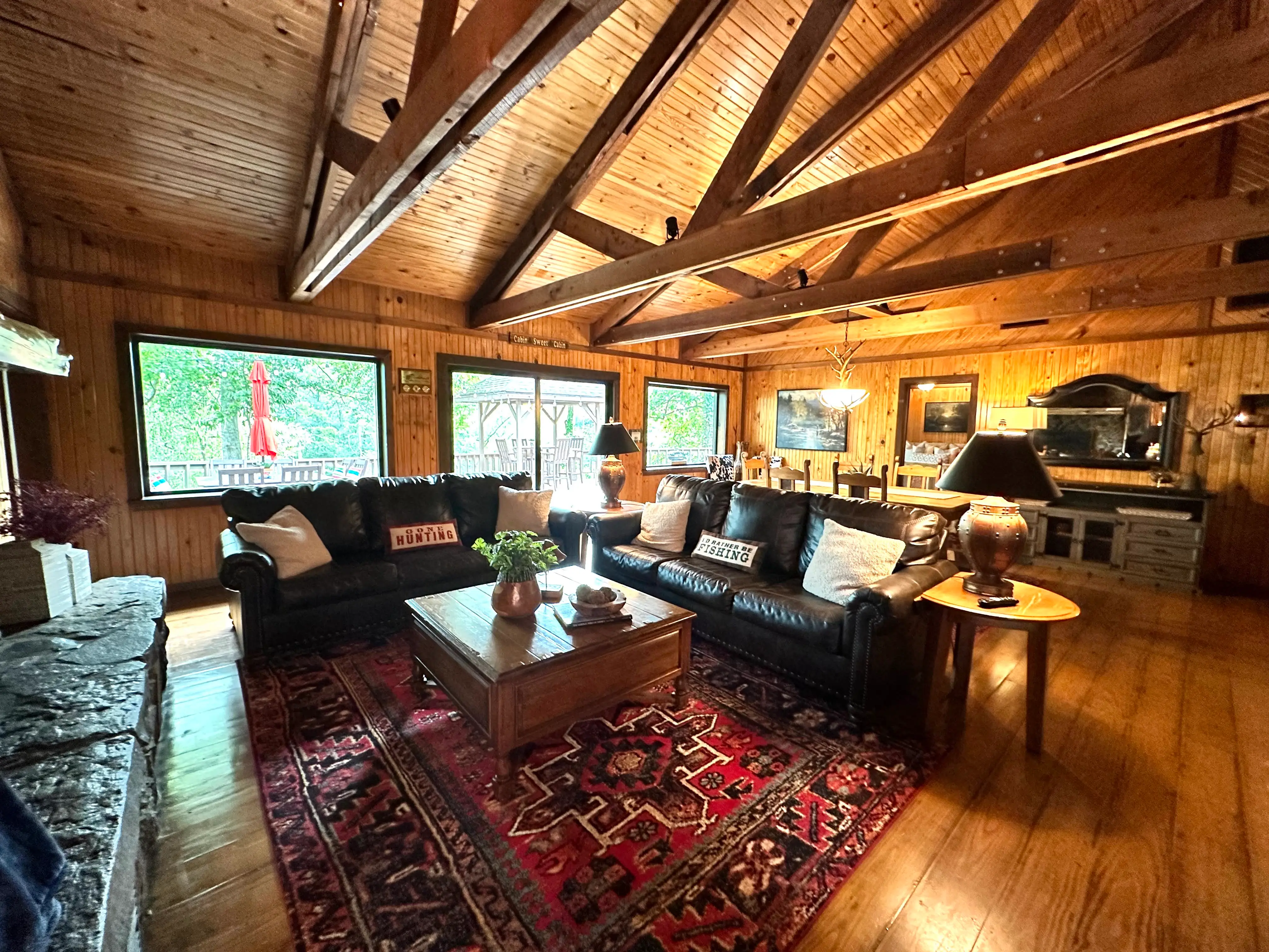 Open plan living and dining area