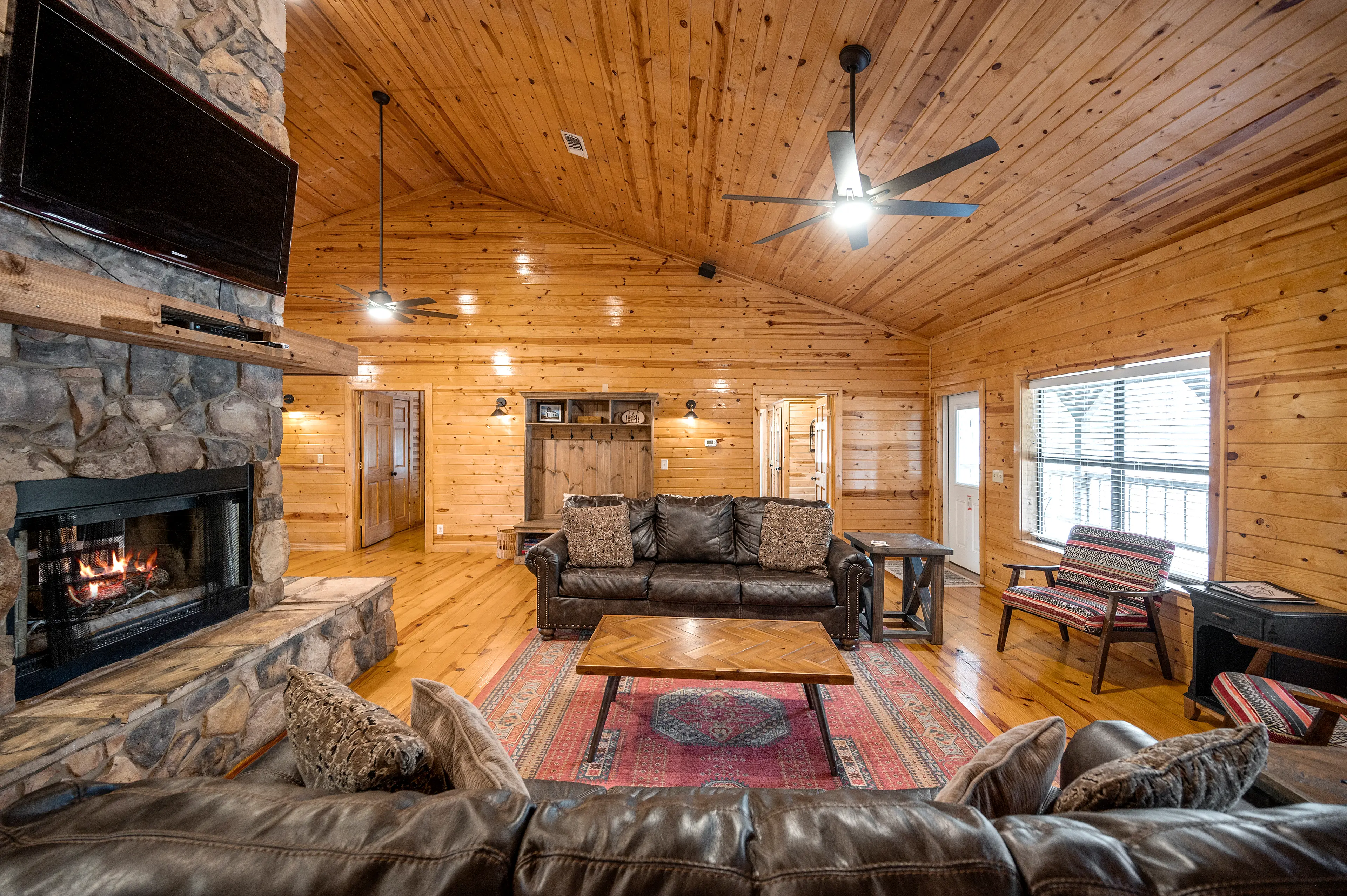 Riverhawk is not just for summer vacations with this fireplace!