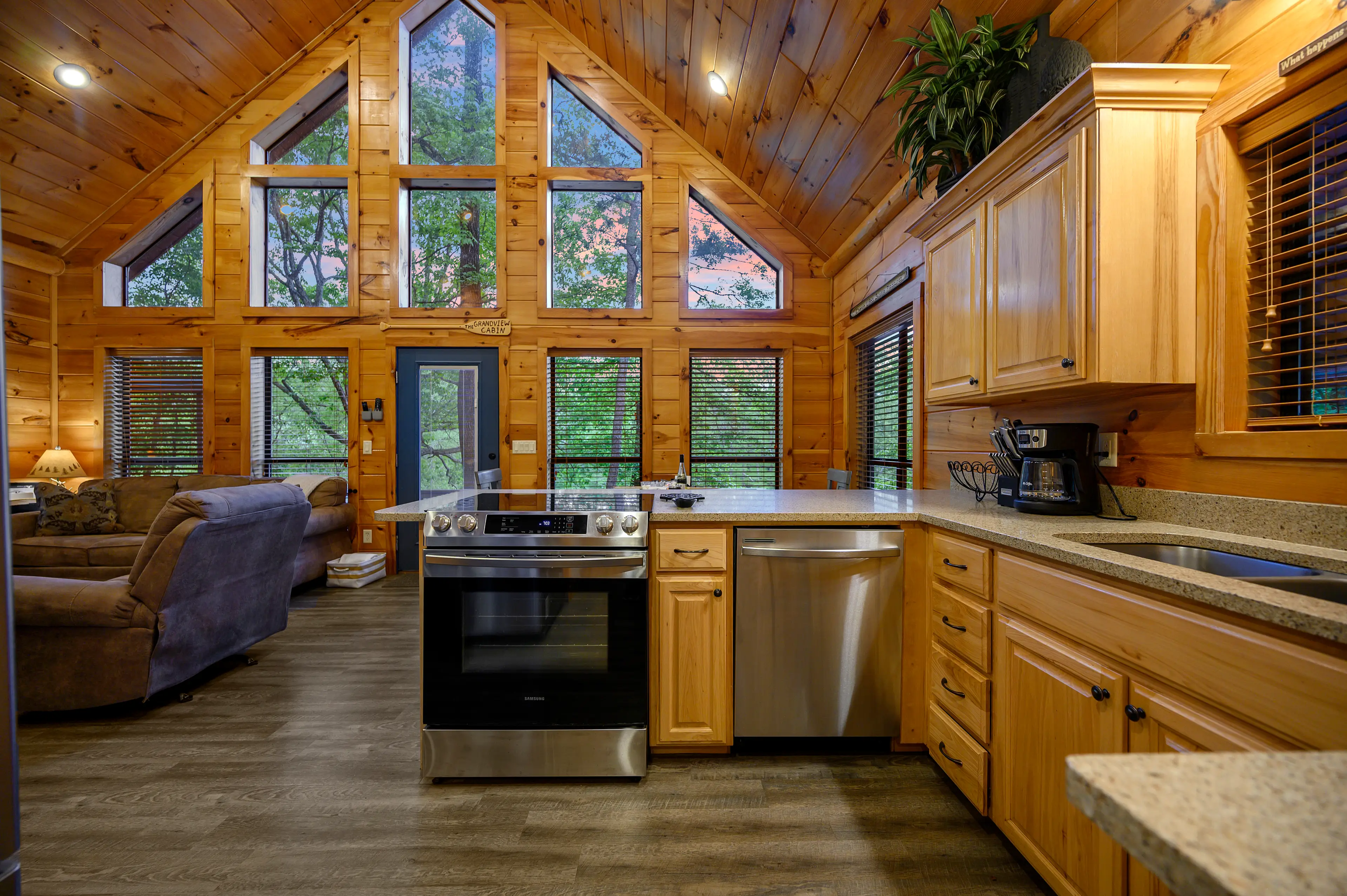 Fully stocked kitchen with full-size appliances
