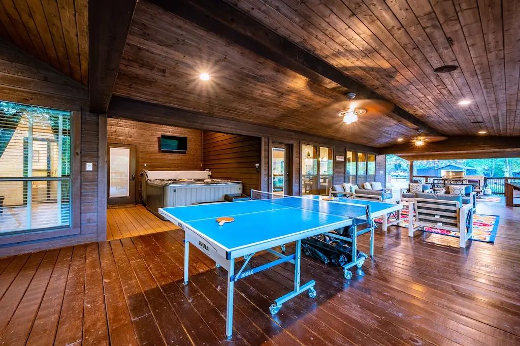 Play, relax, grill...plenty of room to enjoy it all on the patio.