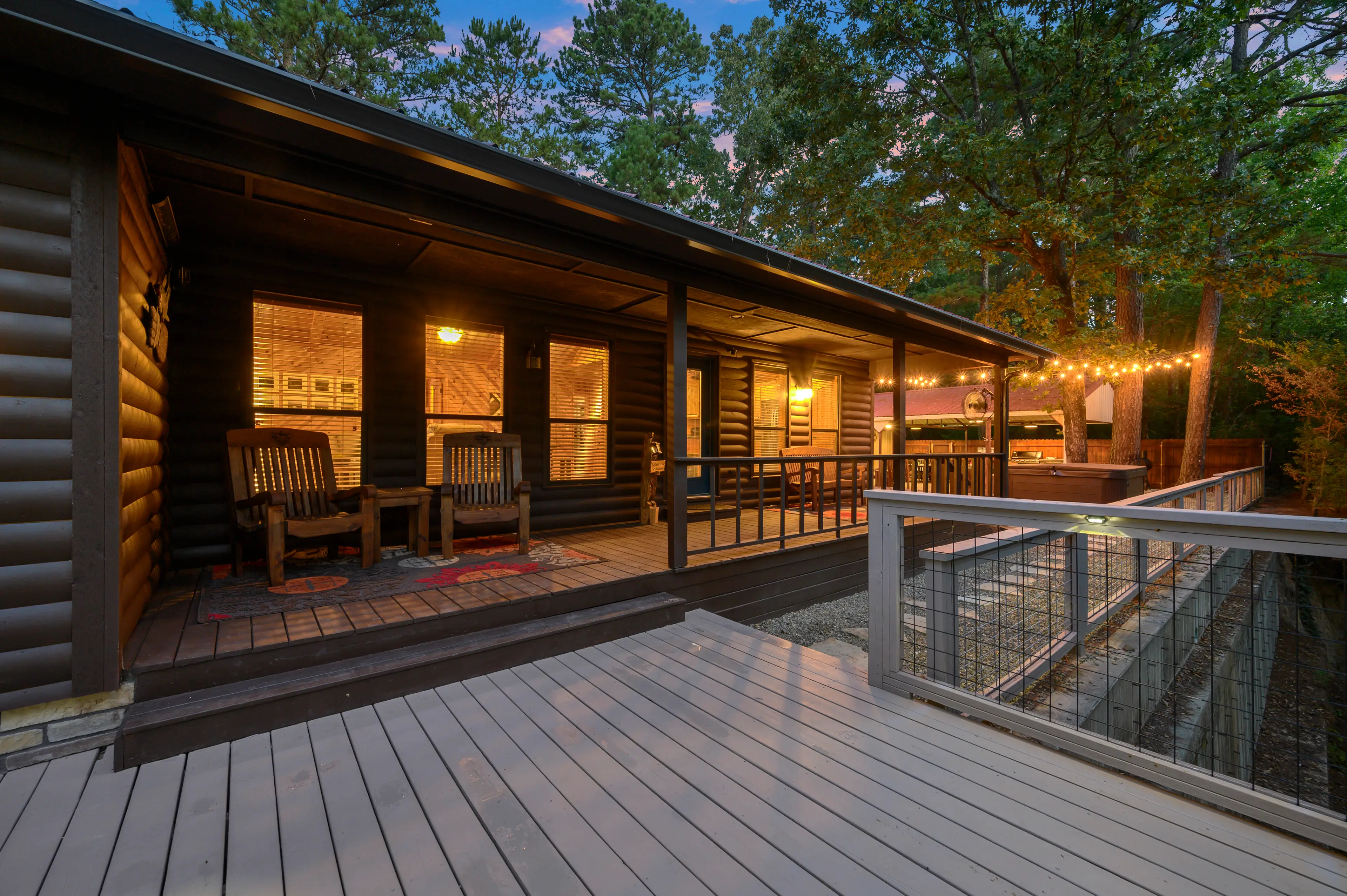 Take in the river views from the spacious front porch or any level of the river deck.
