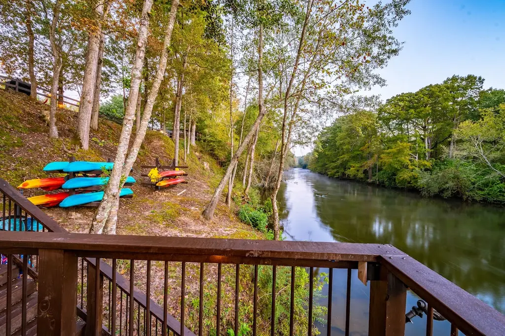 Kayaks are on site for guests to use.