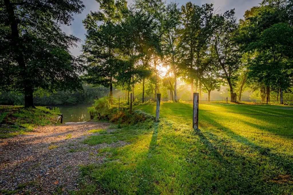 Walk down the boat ramp to the lower Mt Fork River!