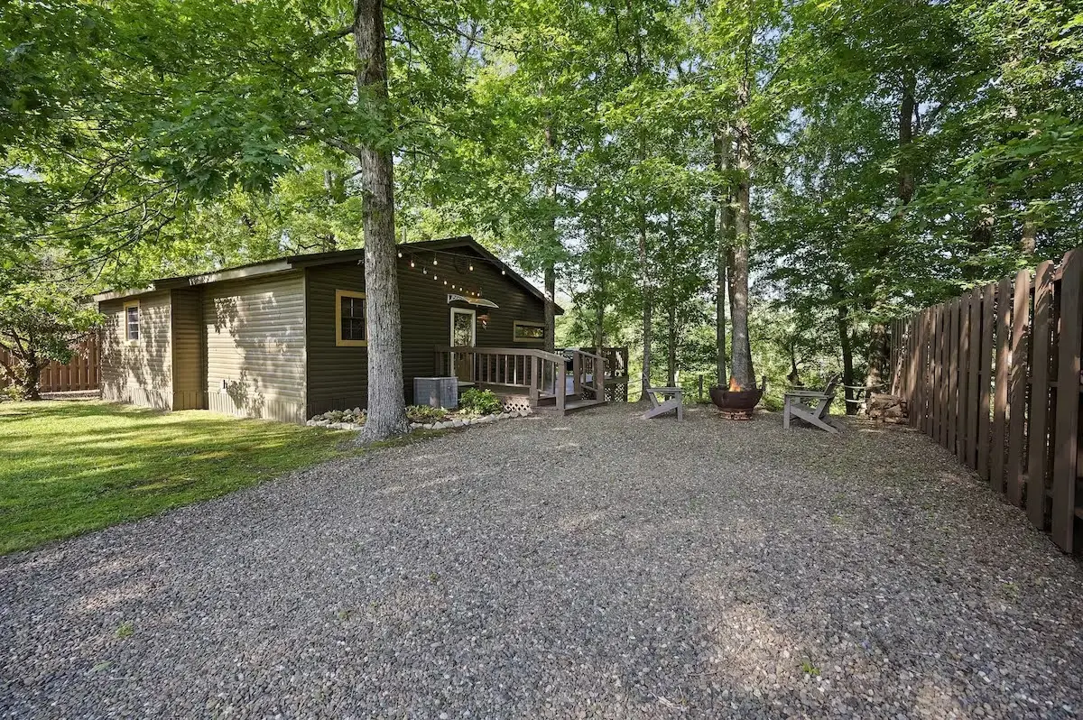Parking in front of the fire pit