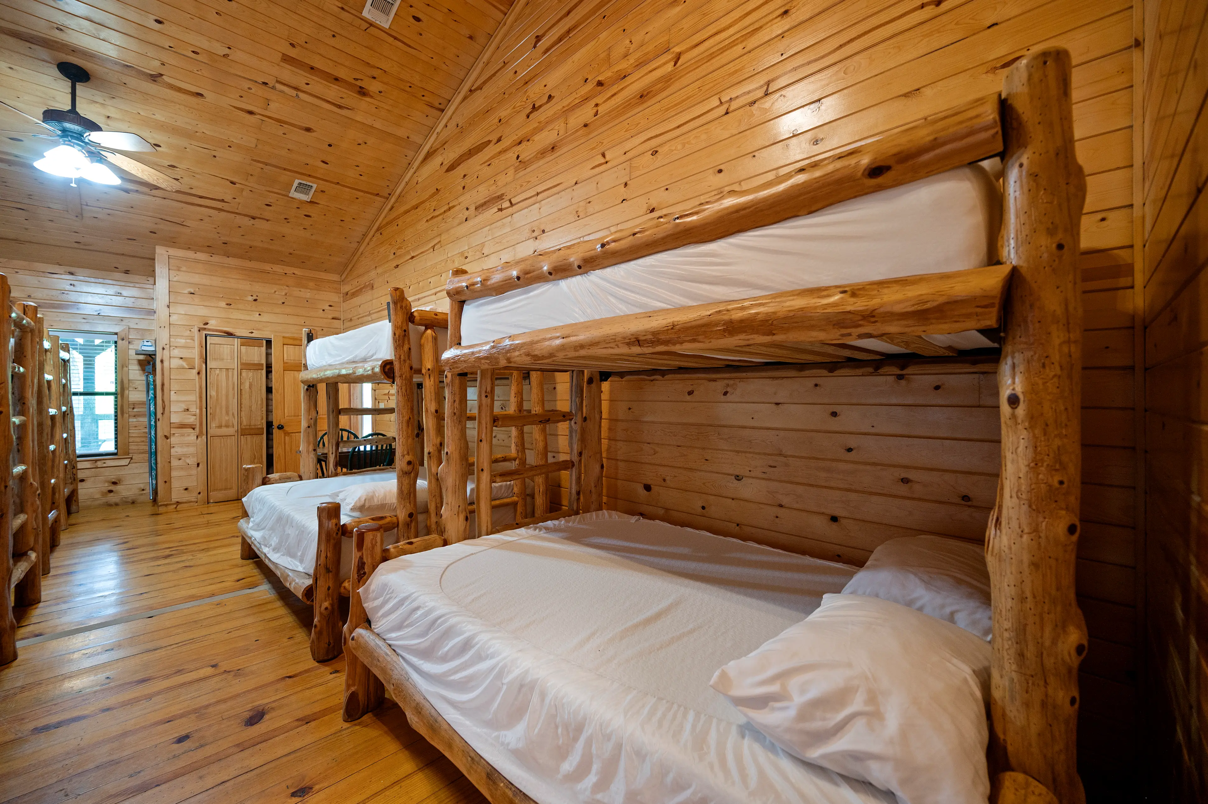These bunk rooms make Riverhawk a favorite for family reunions and church and school groups!