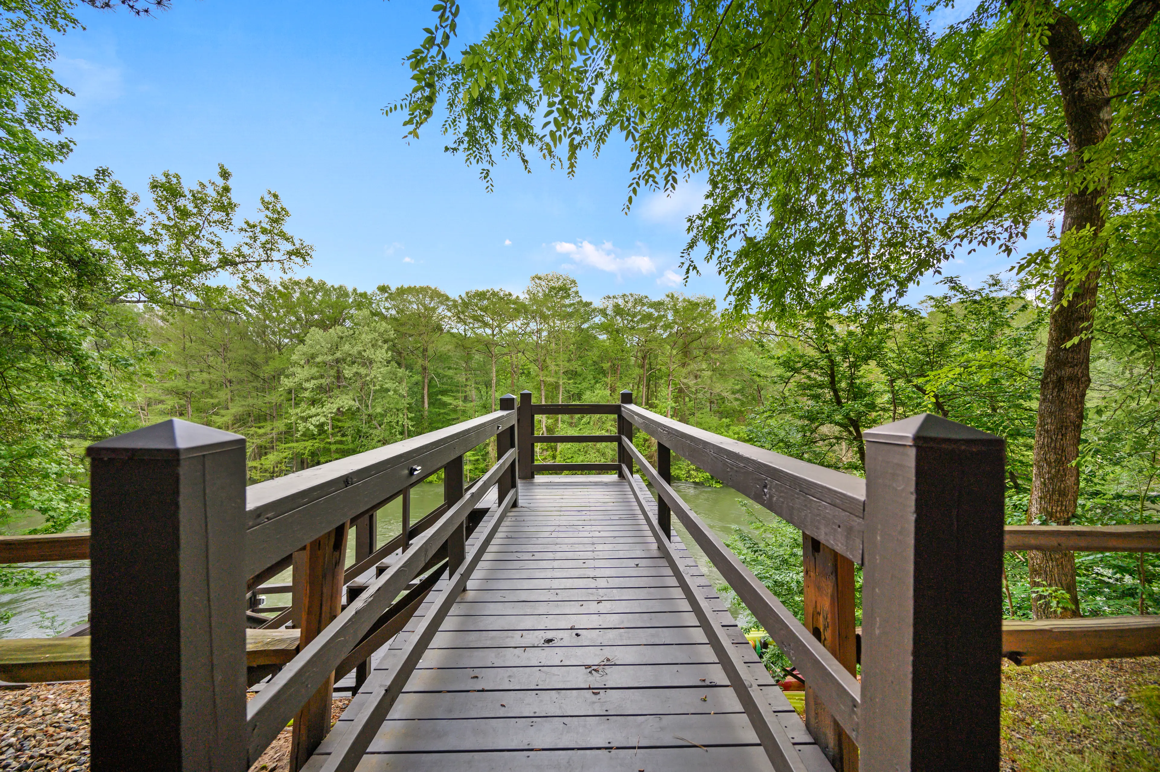 Soak up the Mountain Fork River views!