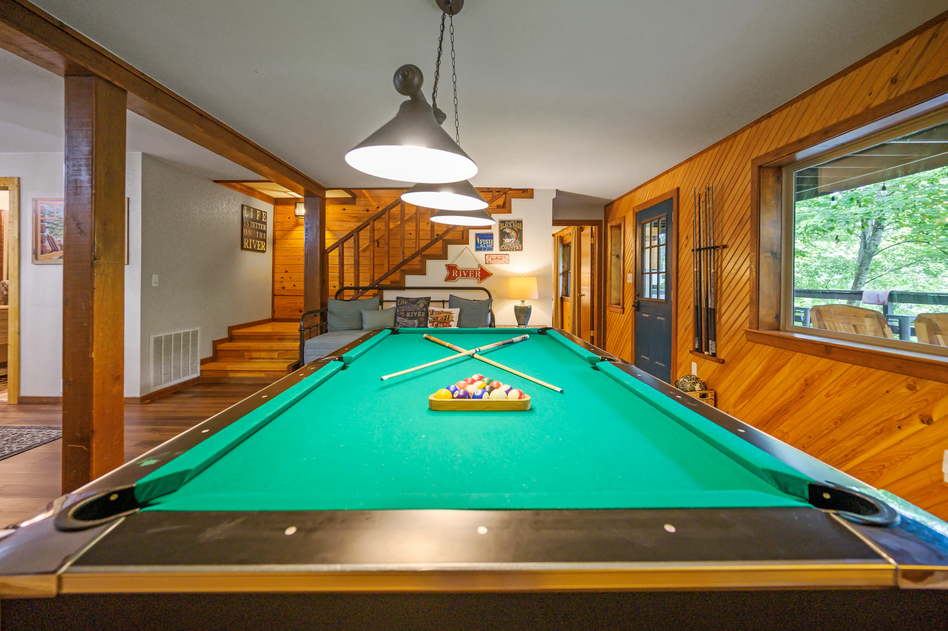 The back door will take you to the hot tub!
