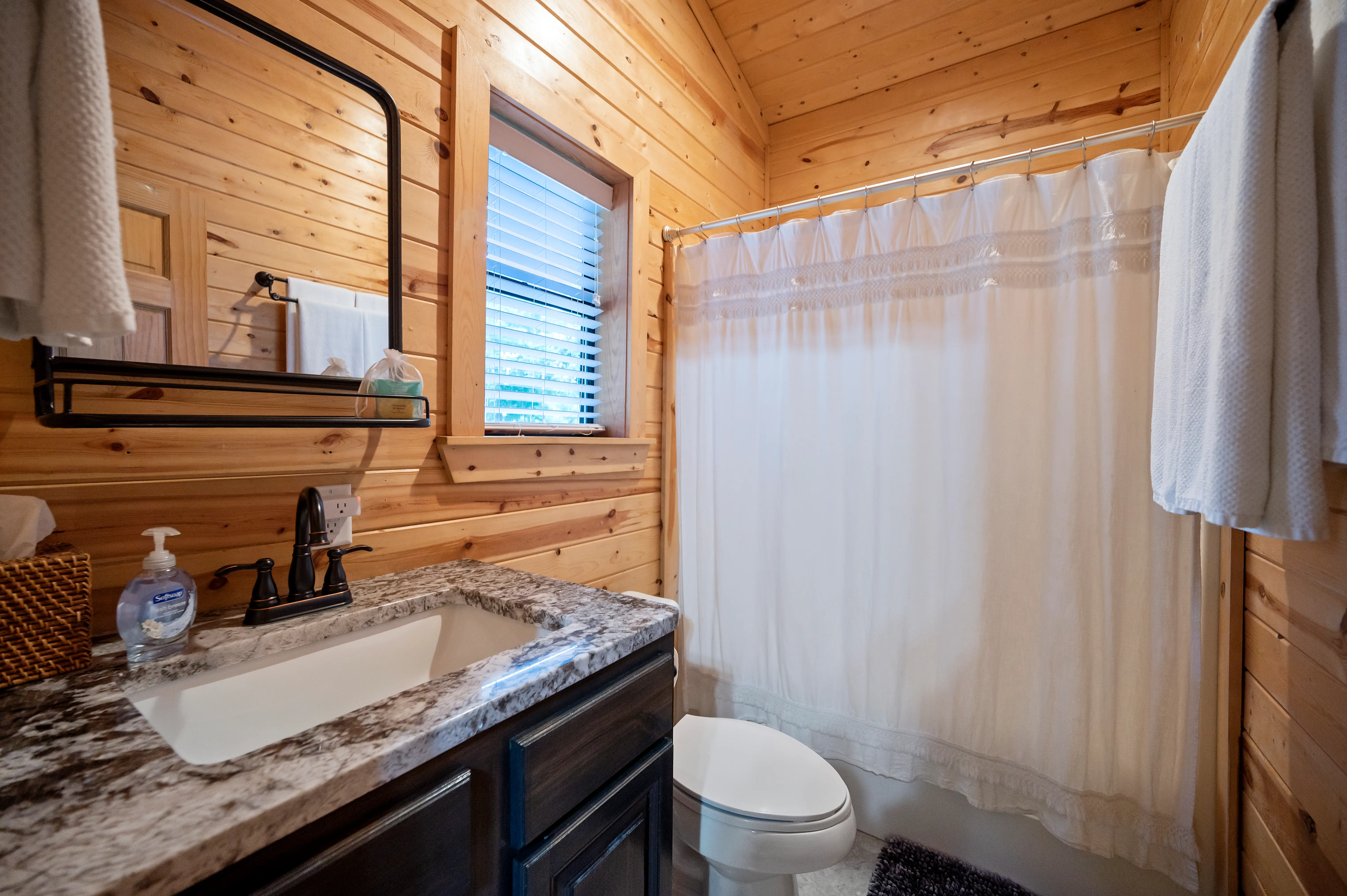 Both baths have a tub/shower combo