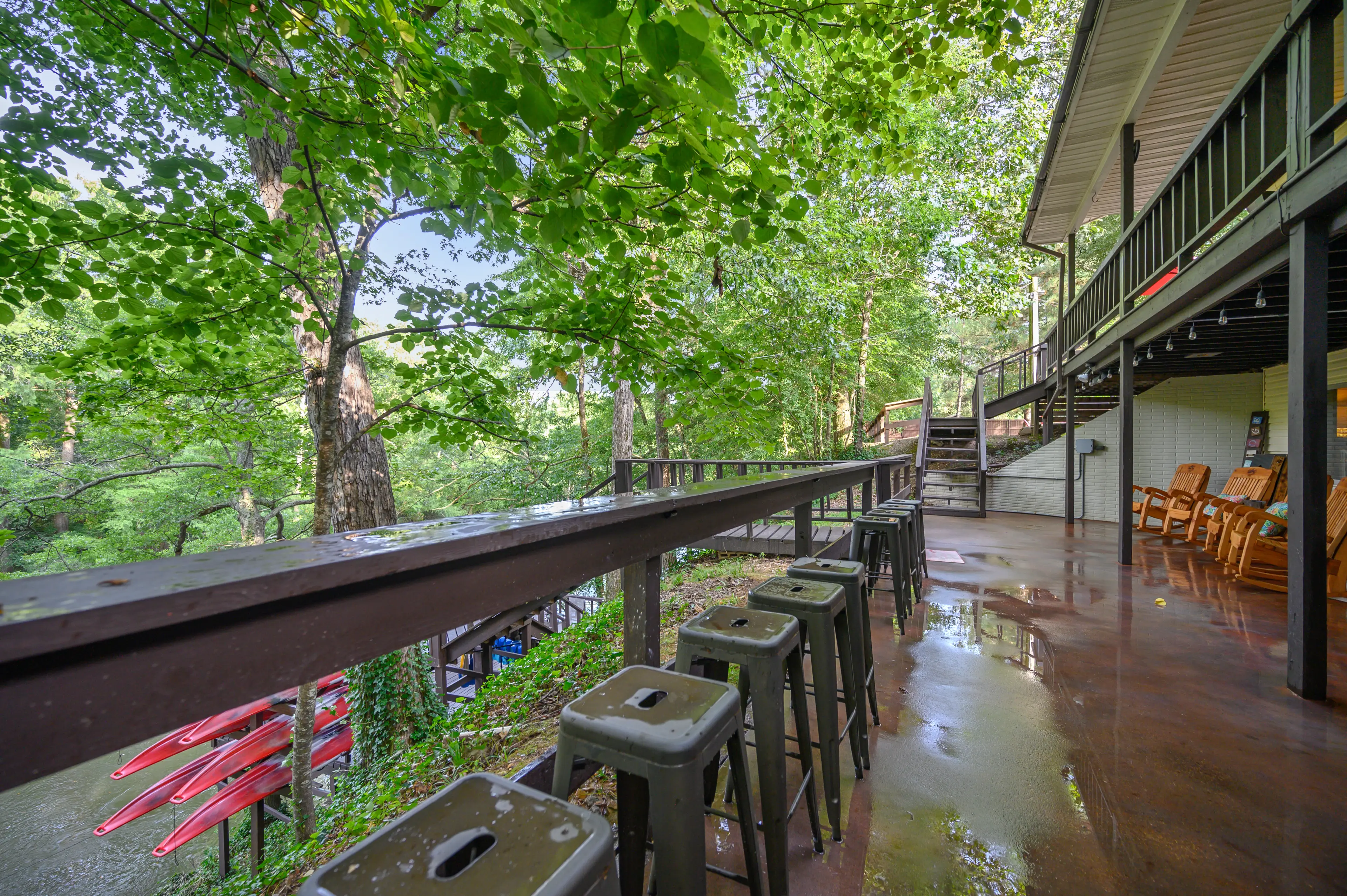 Bar stools for enjoying the river views!