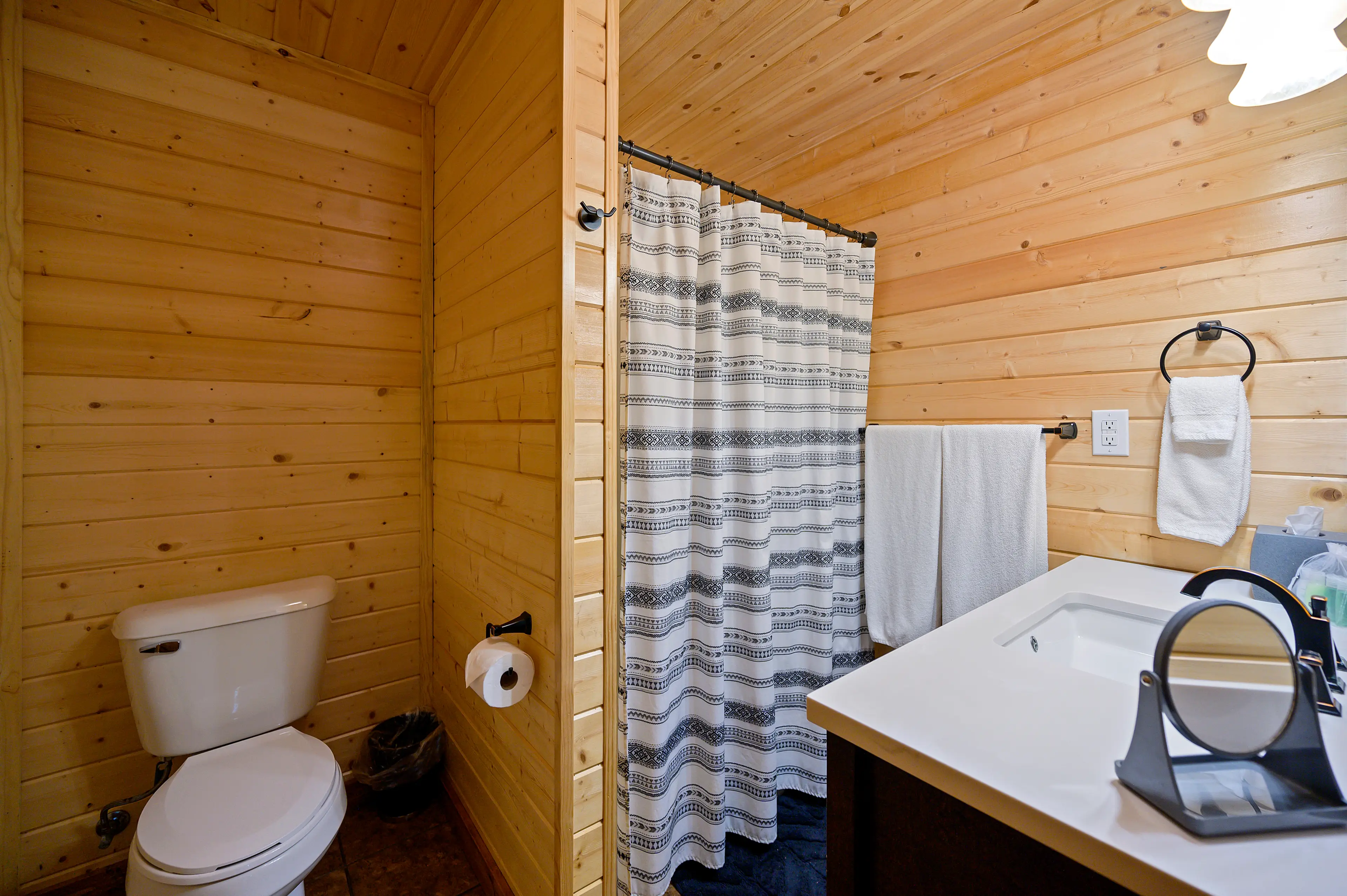 The ensuite bath with a shower (not a tub).