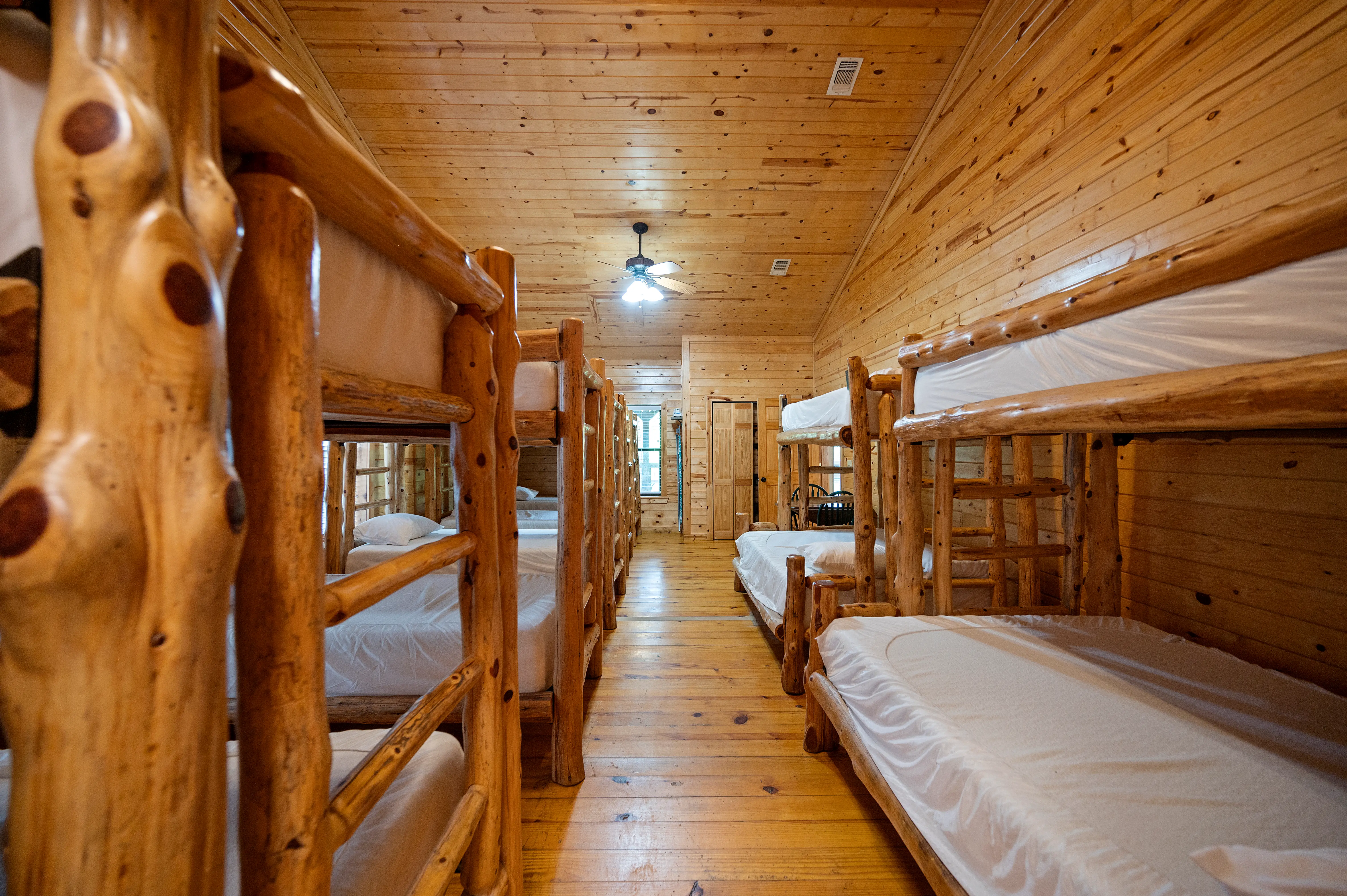 The second bunkroom is huge! 2 twin over queens and 7 twin over twin bunkbeds.