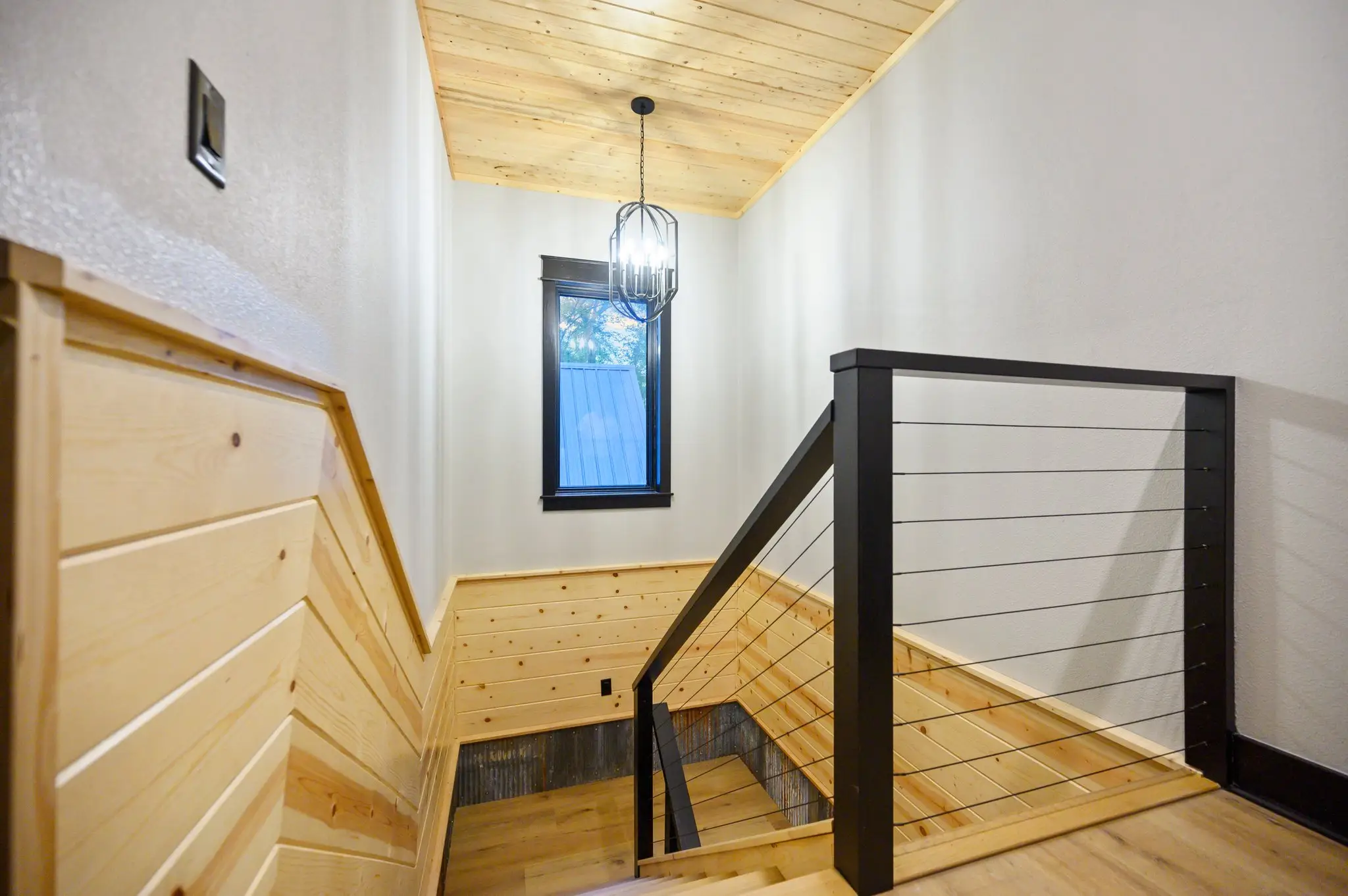 These are the stairs that lead up to the apartment from the game room.