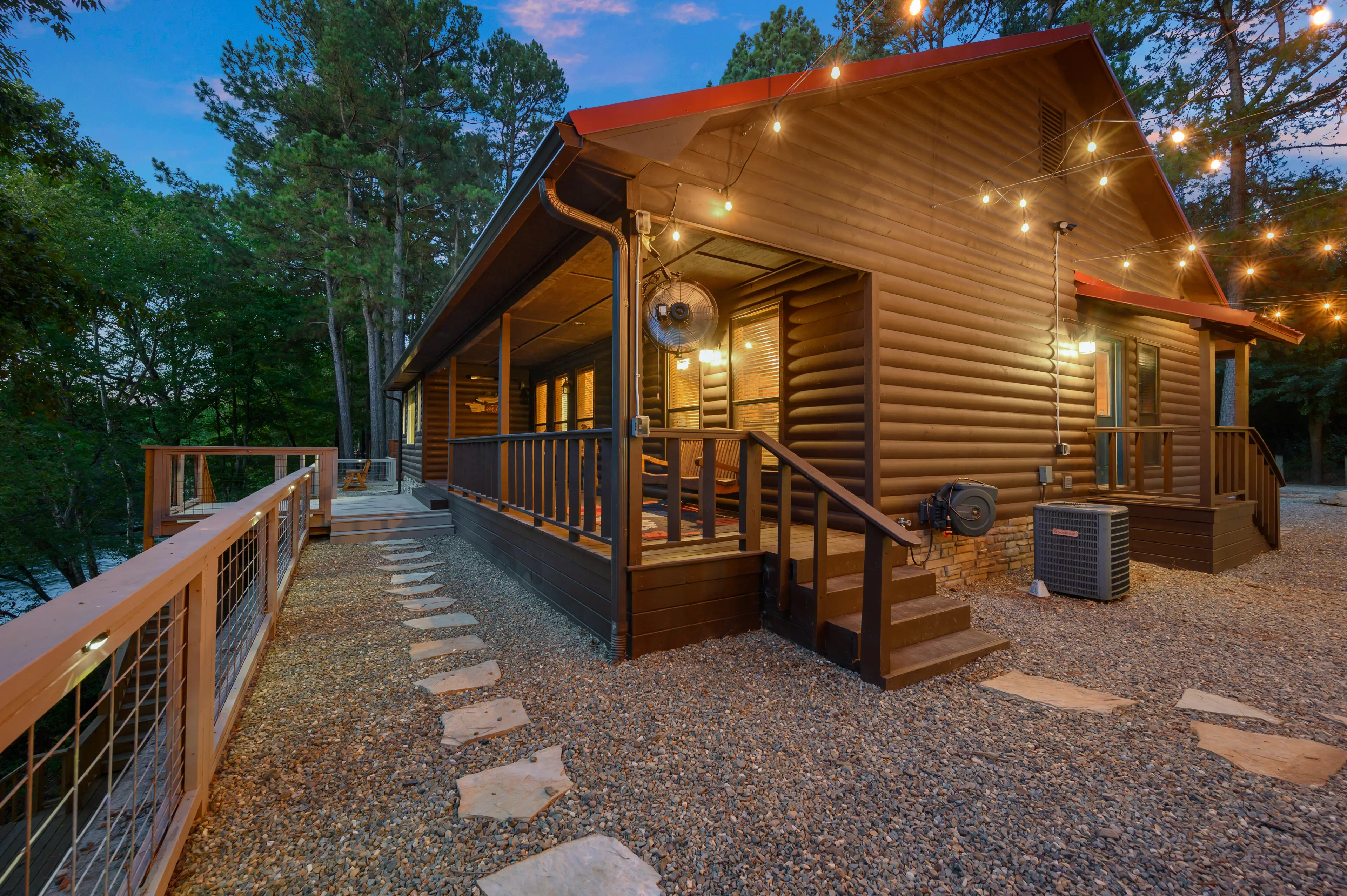 Hideaway is a waterfront cabin with plenty of outdoor living space to get out and enjoy nature!