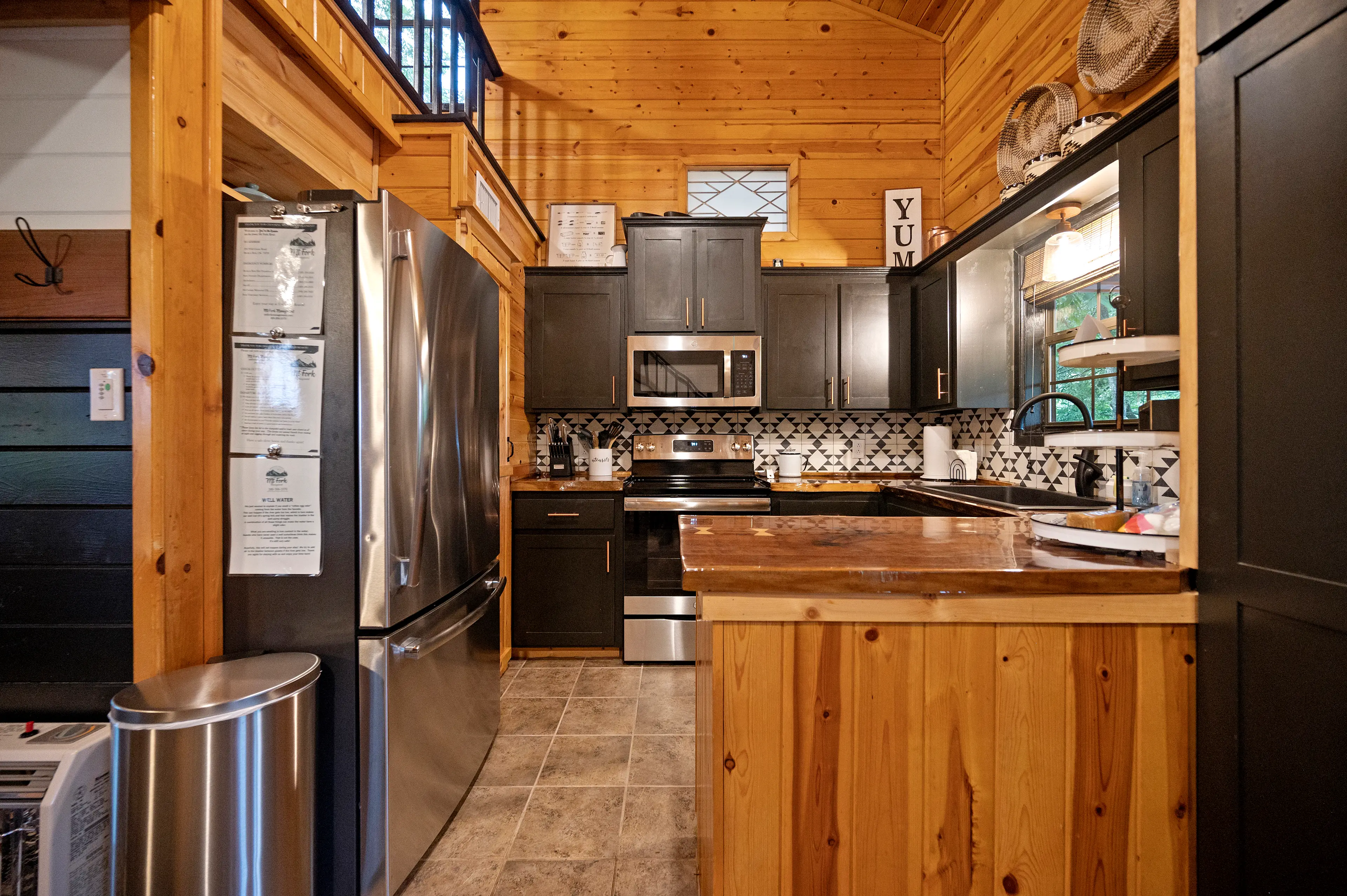 All cooking equipment, dishes, small appliances, and utensils are stocked.