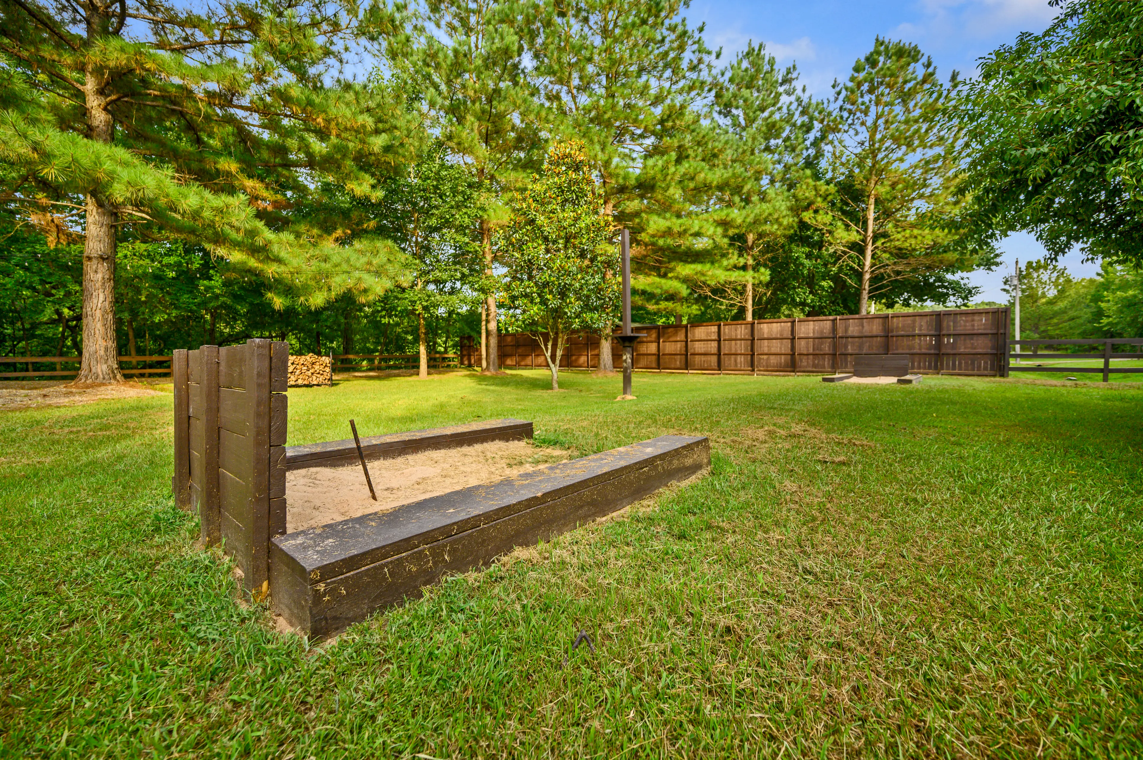Horseshoe pits and corn hole boards are at the cabin for you to enjoy!