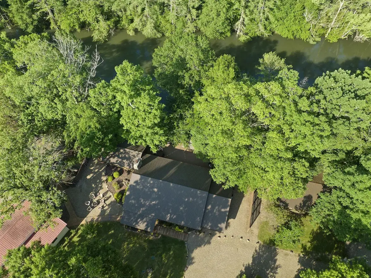 Aerial view of the property