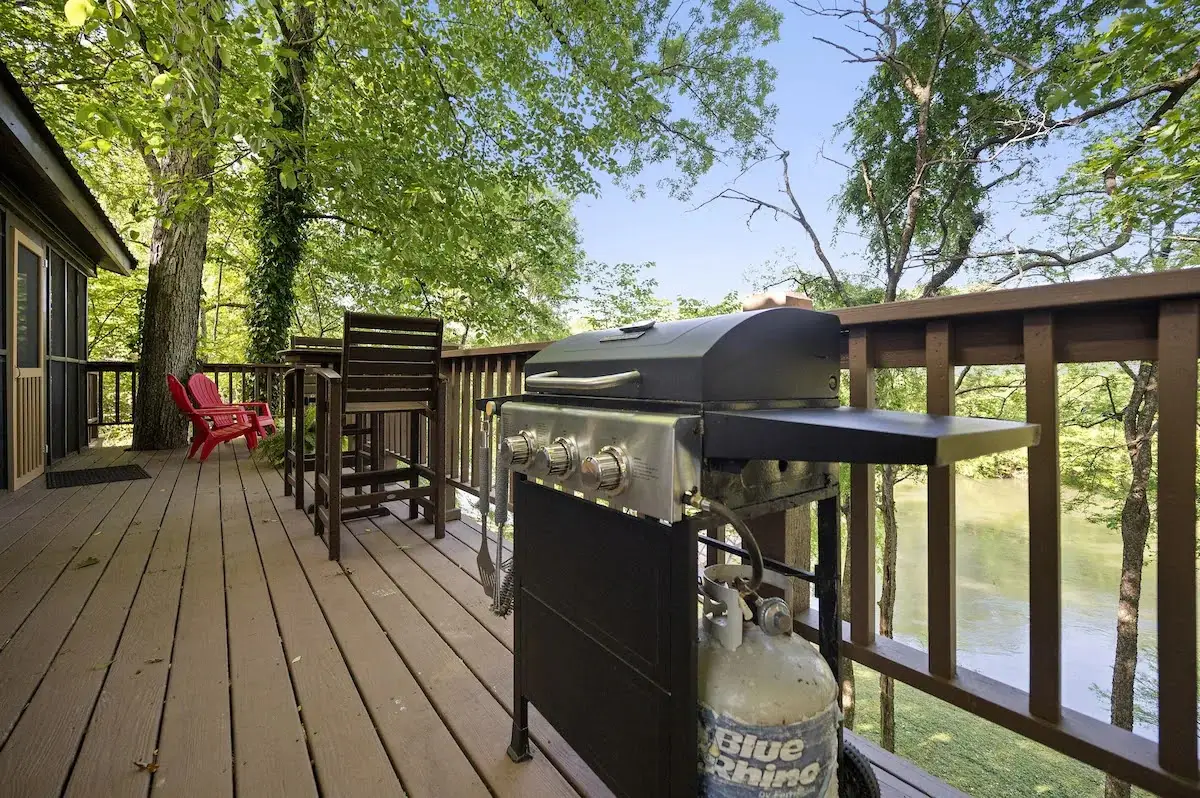 Grill delicious meals while overlooking the river!