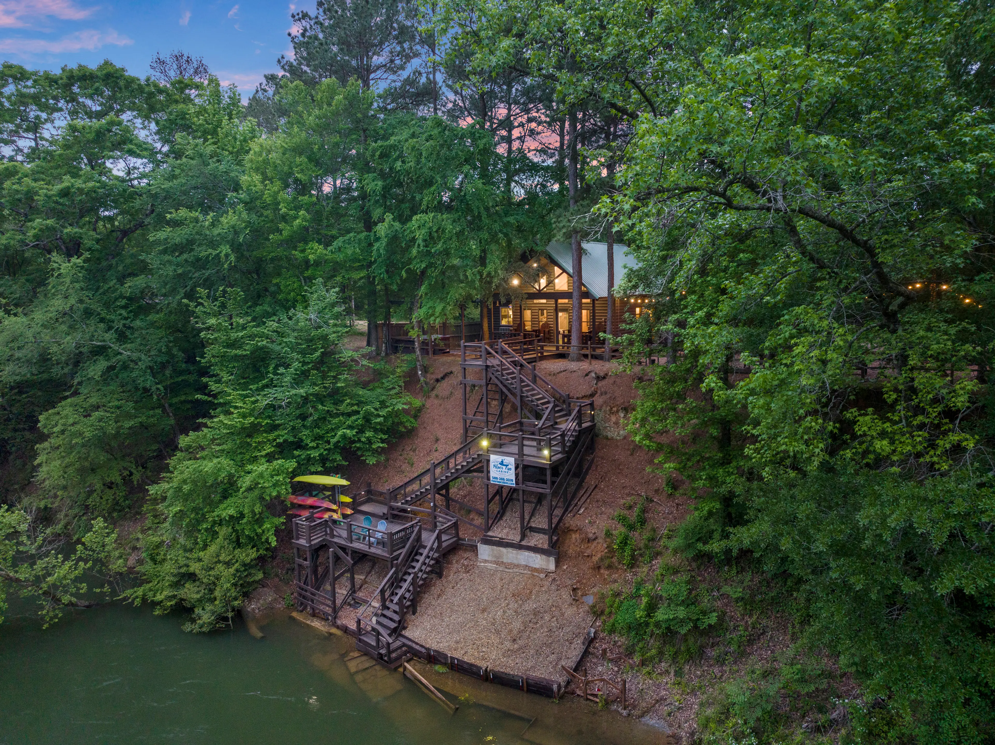 The deckk on the Mountain Fork River!