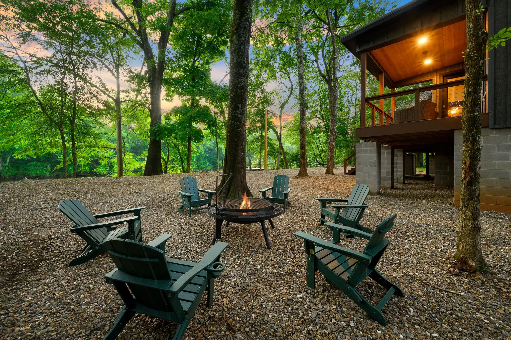 Fire pit with firewood!
