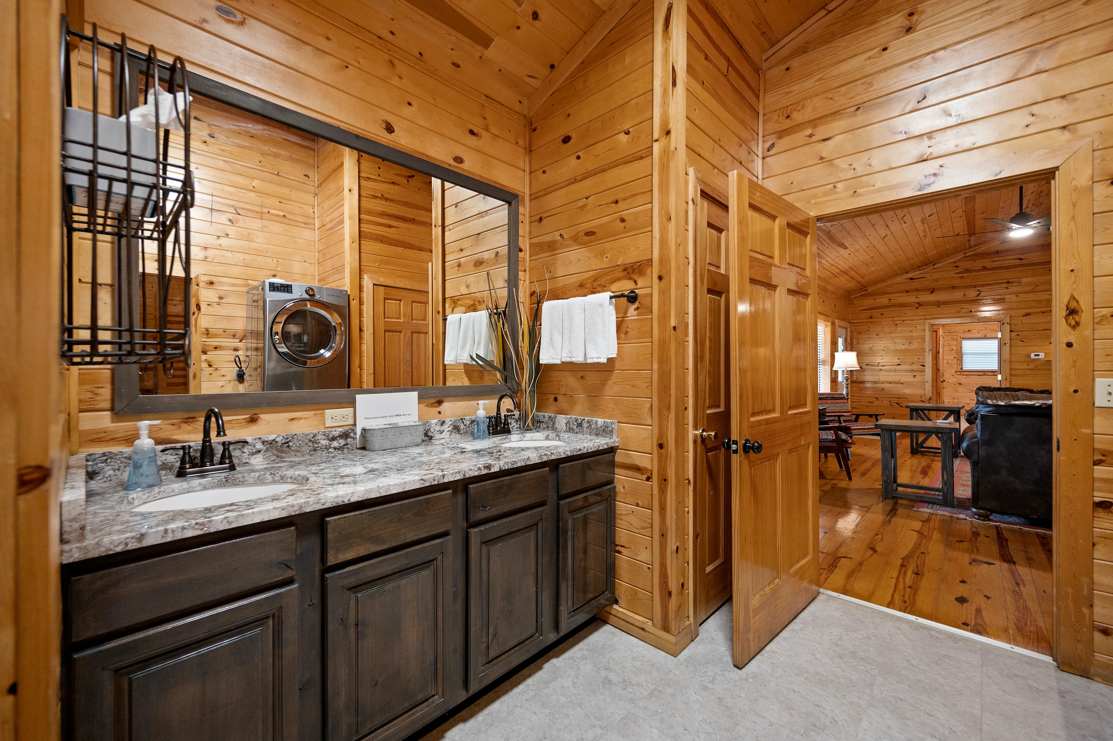 Plenty of getting ready space in both baths.