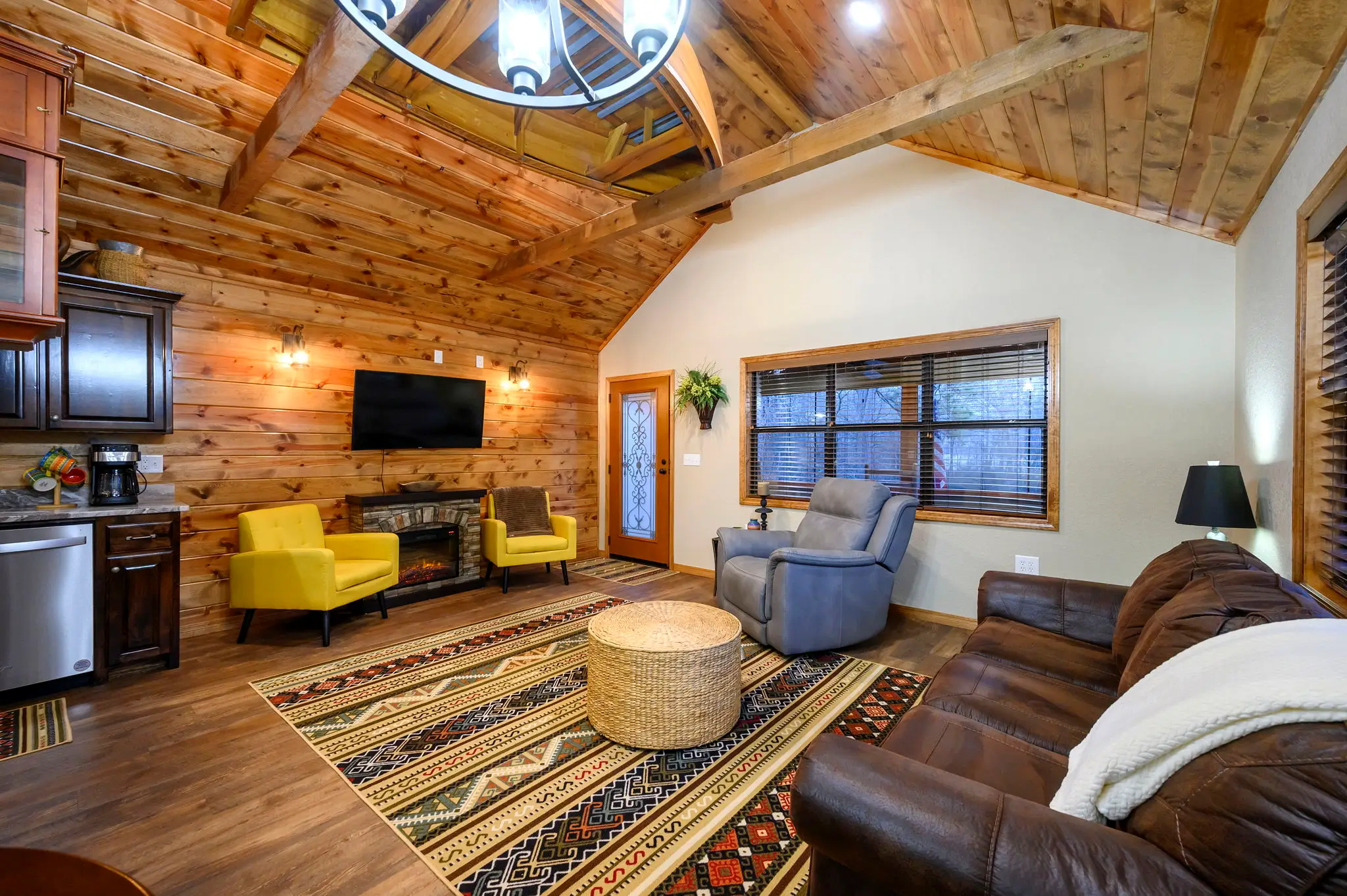 This is the queen sized sleeper sofa for the additional two guests not using the bedroom.