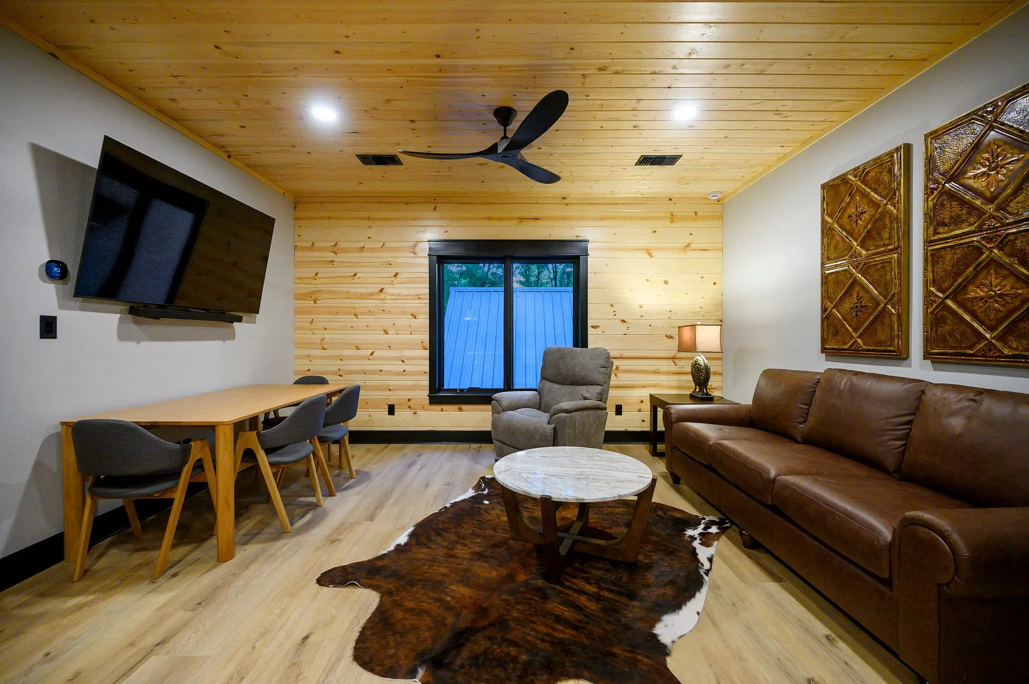 The apartment's dining area