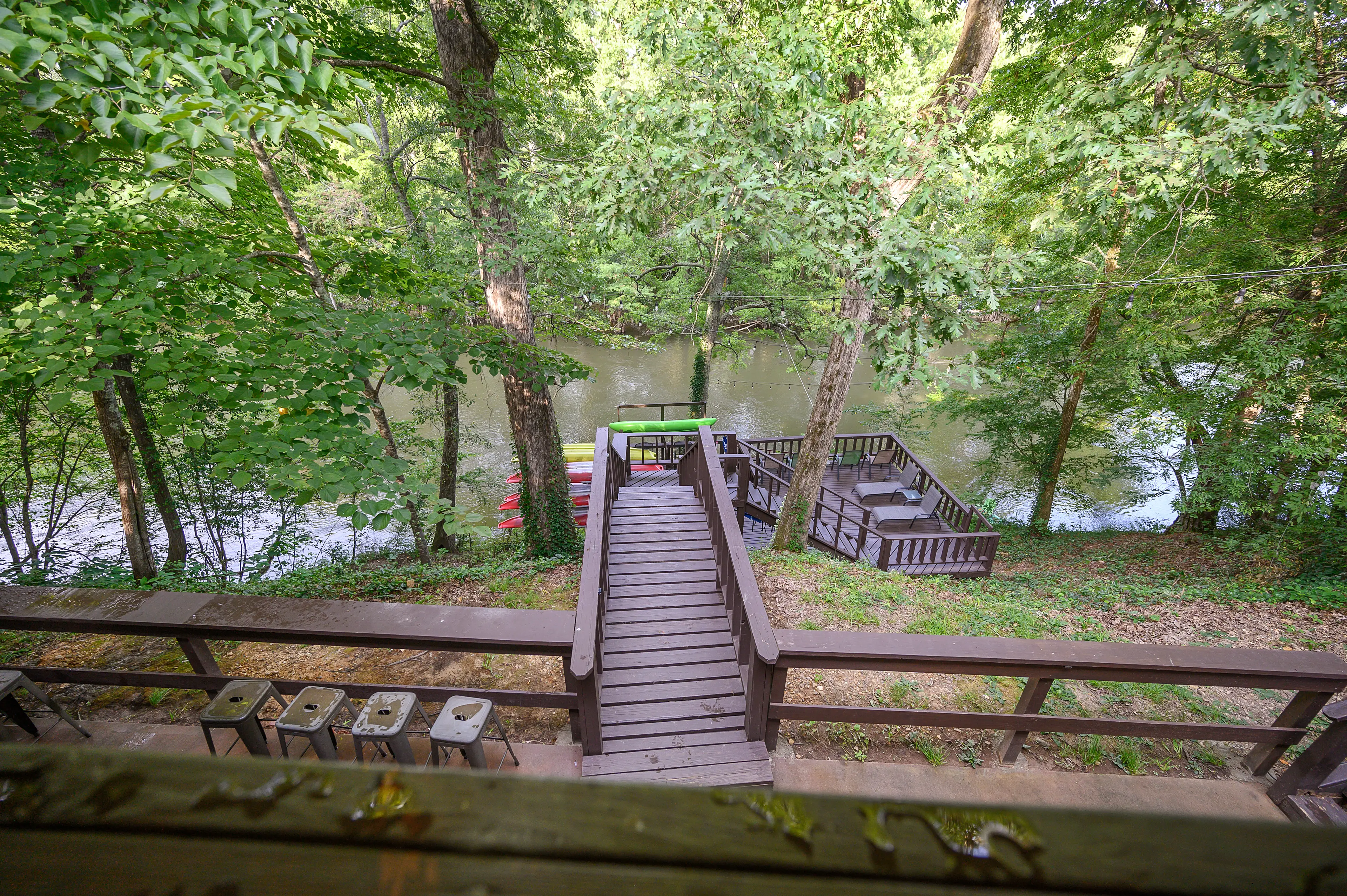 The steps leading to the decks.