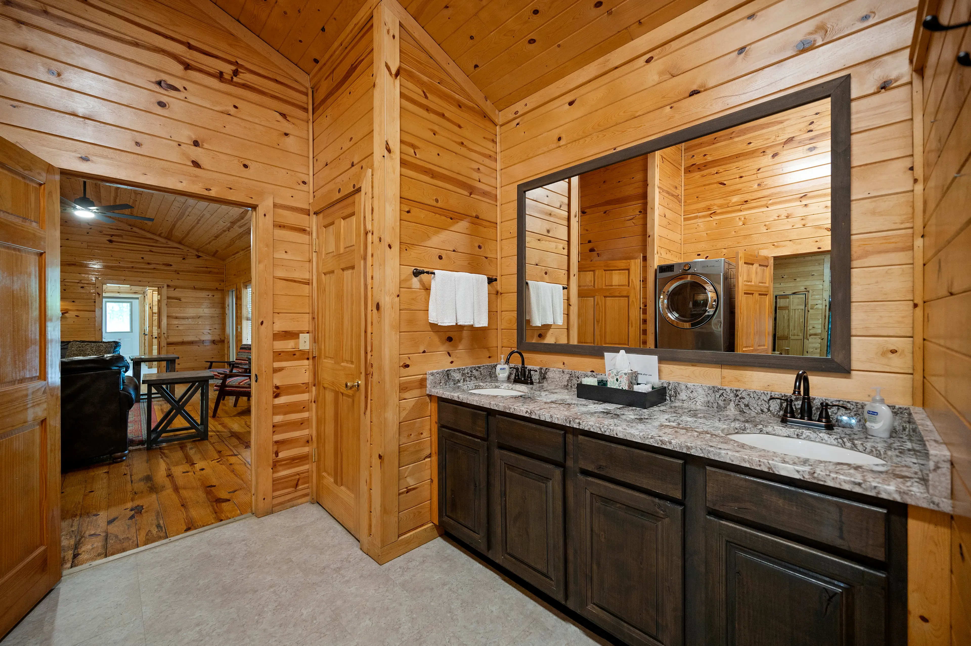 Double vanities in both baths.