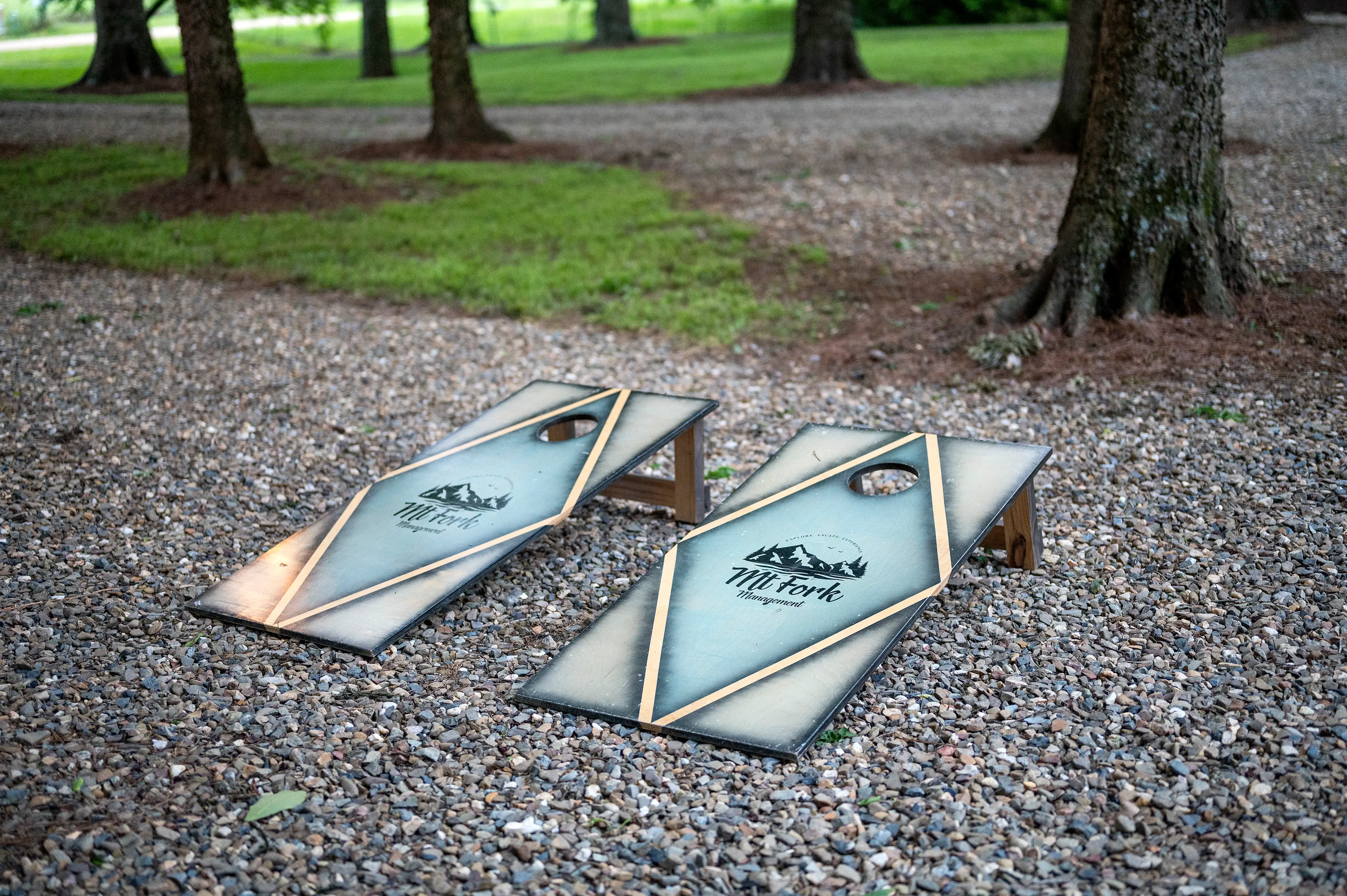 Corn hole boards for you to use.