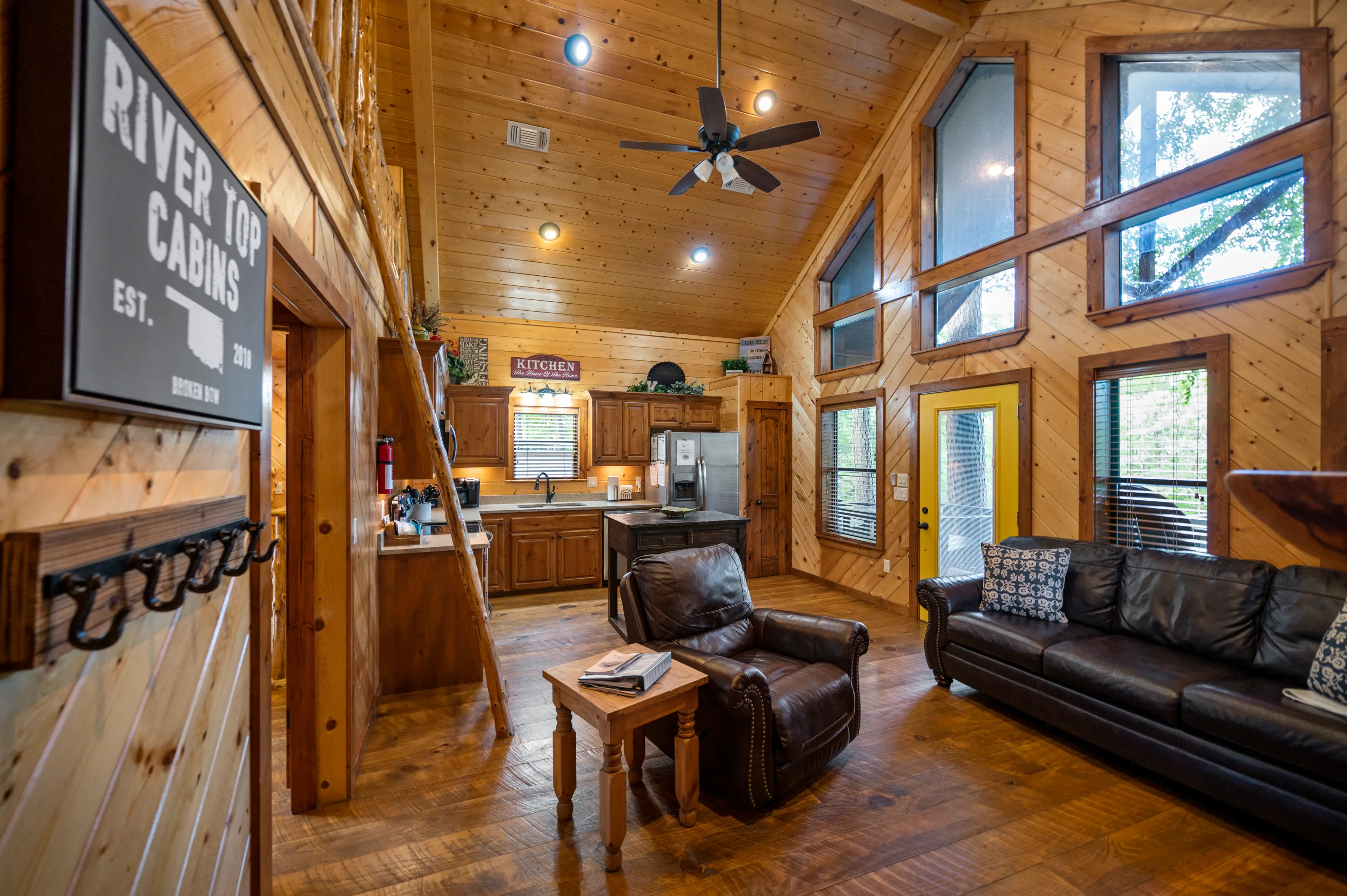 The windows allow for amazing views of the river!