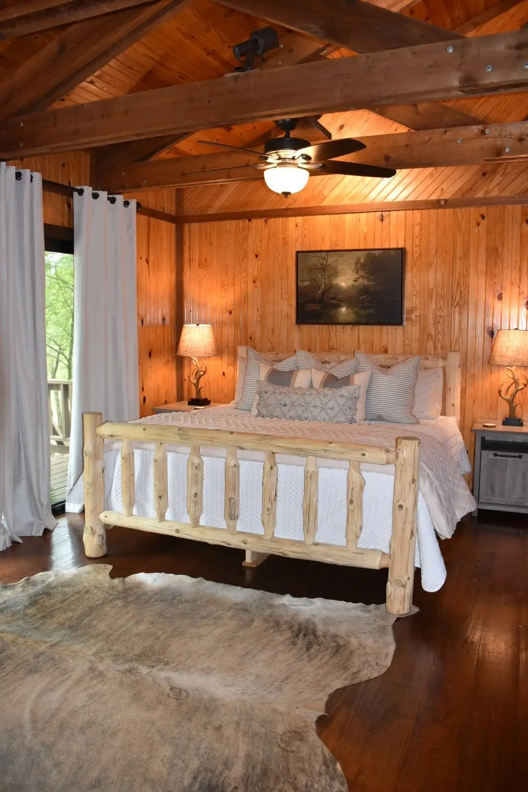 Master bedroom with sliding patio doors